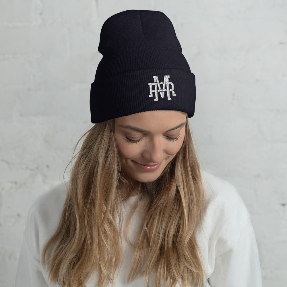 MR Monogram Cuffed Beanie